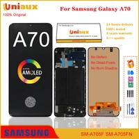 6 7 original amoled for samsung galaxy a70 a705 lcd display touch screen digitizer for galaxy a70 a705f a705fn lcd replacement