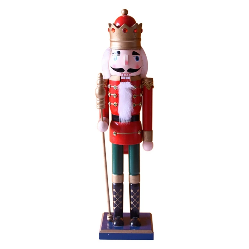 

NEW-50CM Wooden Nutcracker Doll Handpainted Nutcracker Handicraft Decoration New Year Christmas Home Decoration Ornaments