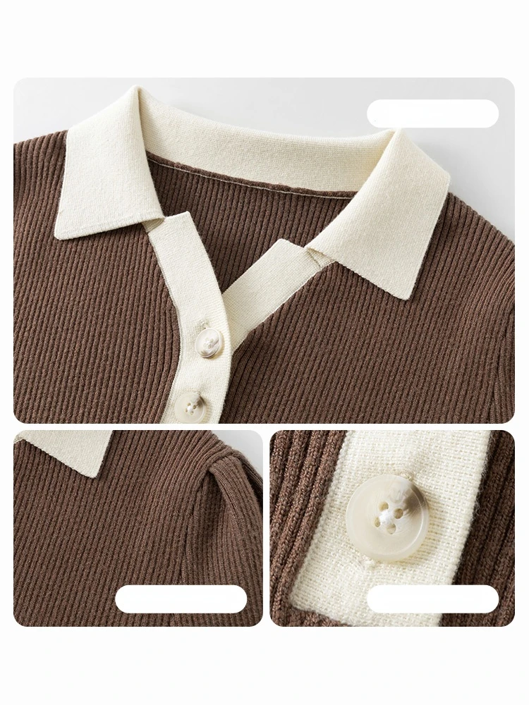 Женское зимнее плотное вязаное мини-платье FSLE новинка 2021 облегающее контрастное