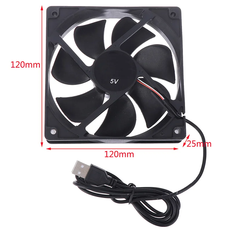 

1Pc 120x120x25mm 5V USB Connector PC Computer Cooling Cooler Fan Heatsink Hot!