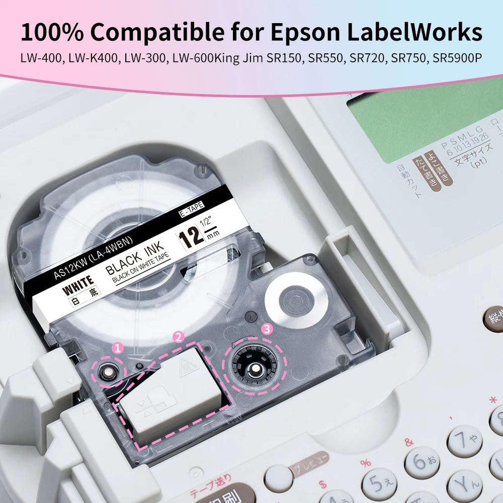 Unistar ярлыки 12 кВт совместимы с Epson Lw400 LK-4WBN работает LW-300 400 500 600 700 P производитель