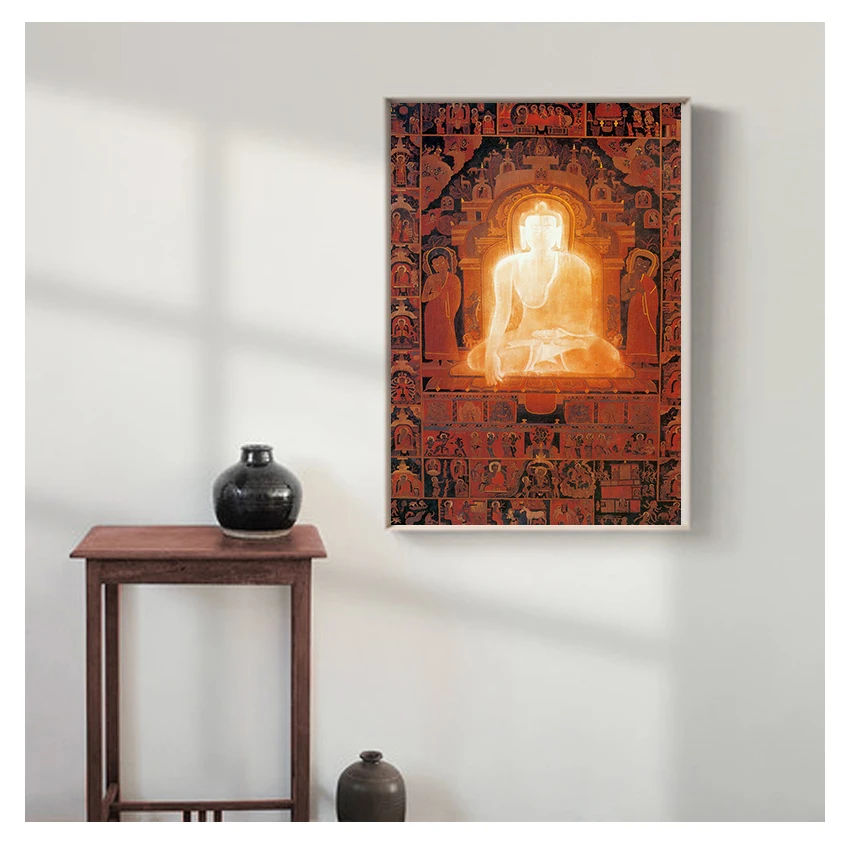 

Poster No Frame Buddha Enlightenment Canvas Oil Painting Hd Print Religious Wall Art Pictures For Living Room Bedroom Decoration