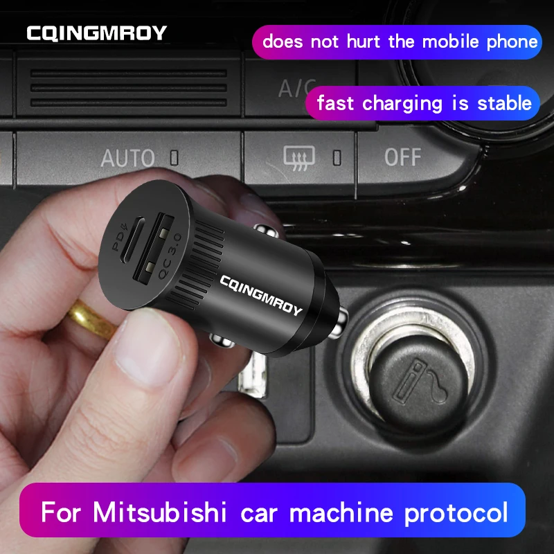 

PD Car Charger For Mitsubishi Motor Computer Agreement Type-C and USB port fast charger charger Cigaretteer power supply charger