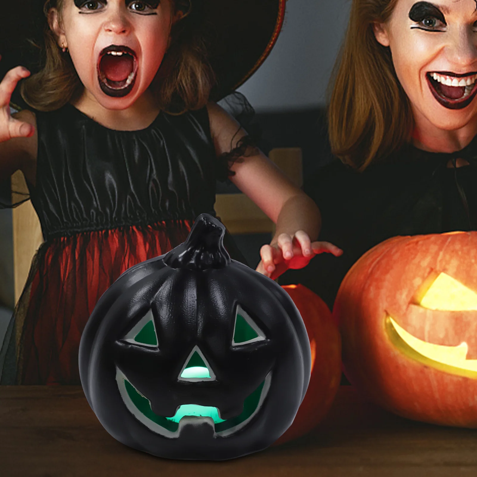 

Halloween Decorations Outdoor Indoor Party Lamp Household Pumpkin Table Plastic Lights Modeling