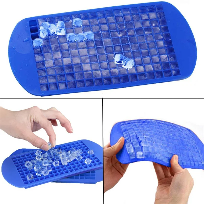 

Silicone Ice Cubes Frozen 23x12x1.3cm 160 Grids Mini Food Grade Ice Tray Fruit Maker Bar Party Pudding Tool Kitchen Accessories