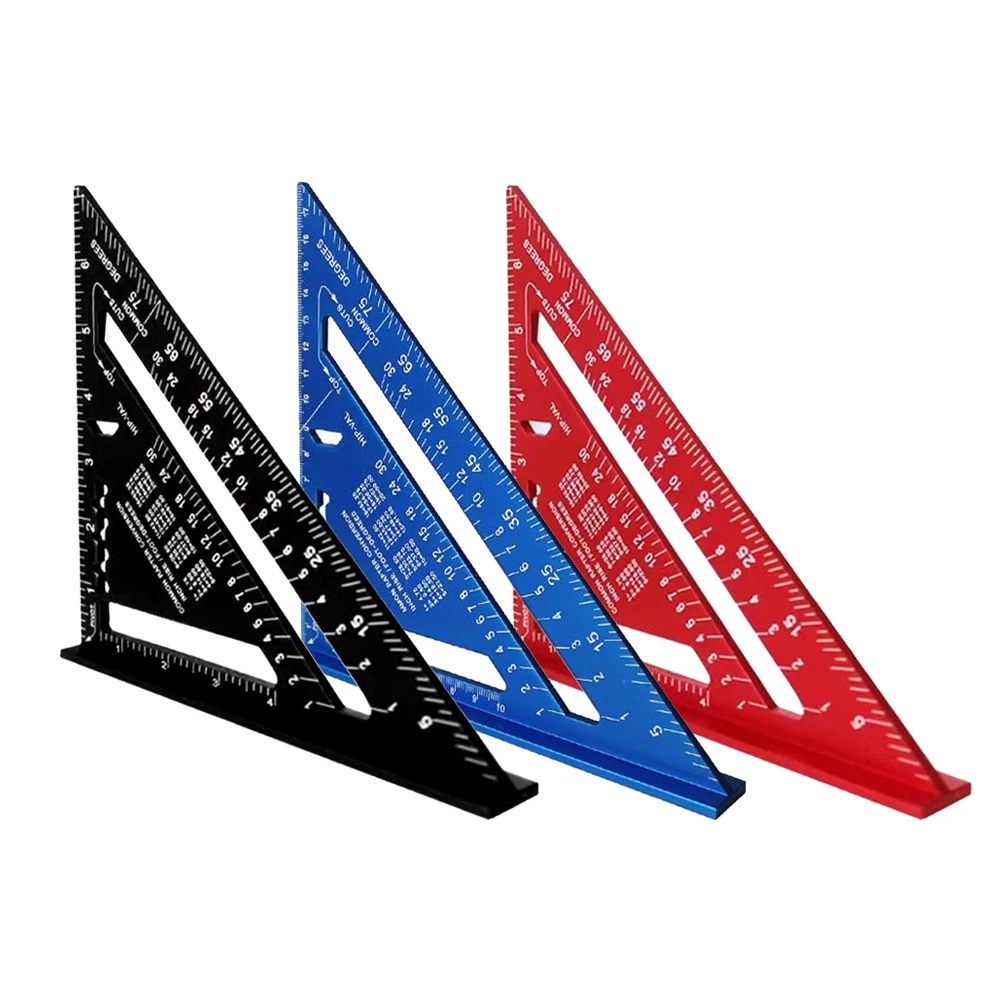 

Metric Triangle Ruler Aluminum Alloy Woodworking Triangle Square Ruler Protractor High-Precision Measuring Tool for Carpenter