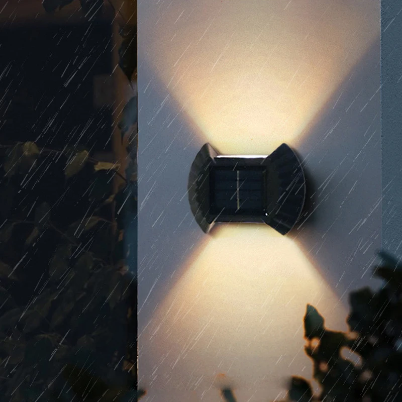 

4PCS Smart Solar LED Outdoor Light Waterproof Garden Decor Balcony Courtyard Street Wall Light Up and Down Luminous Lighting 51