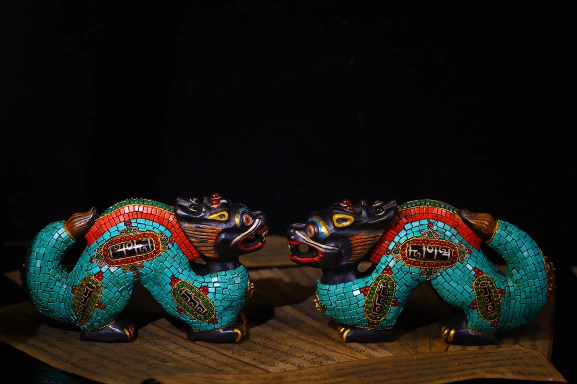 9-дюймовая коллекция тибетского храма старый натуральный метеорит мозаика