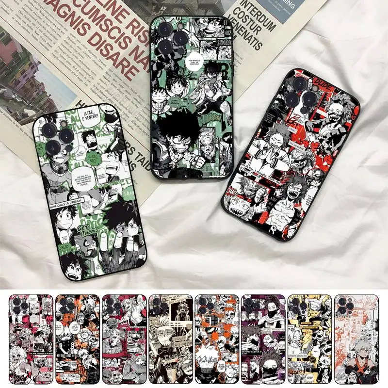 

Anime My Hero Academia Phone Case For iPhone 14 11 12 13 Mini Pro XS Max Cover 6 7 8 Plus X XR SE 2020 Funda Shell