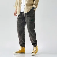 overalls belt new mens pants solid color multi pocket fashion footwear mens trend style