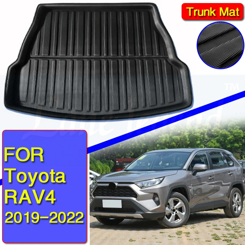 ฝาหน้าฝาหลังกระโปรงรถ Cargo Liner ถาด Boot ฝาครอบ Matt พรมพรม Kick Pad สำหรับ Toyota RAV4 2019 ~ 2022 XA50