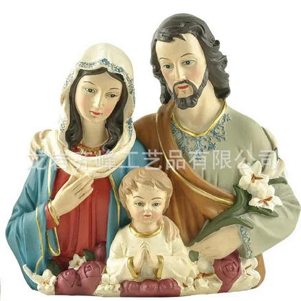 

New church decorations 4.5 "Jesus Family three mouth resin crafts hand painted CRAFTS SOUVENIR GIFTS COLLECTION HOME DECOR