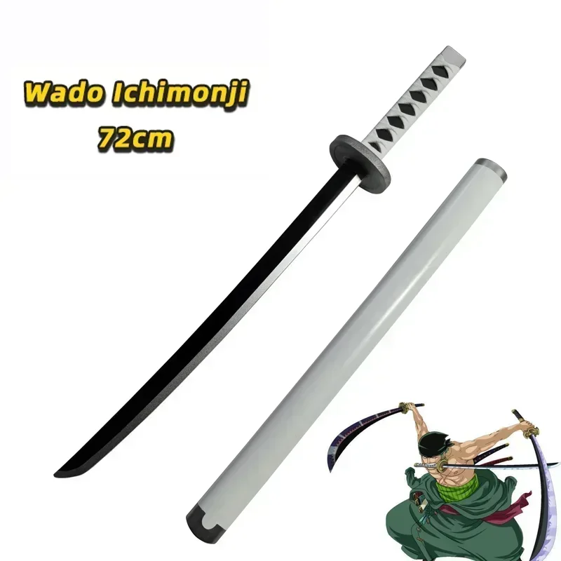 Аниме 72 см Косплей Ророноа Зоро Катана Меч PU Wado Ichimonji Aki Mizu Самурай Оружие