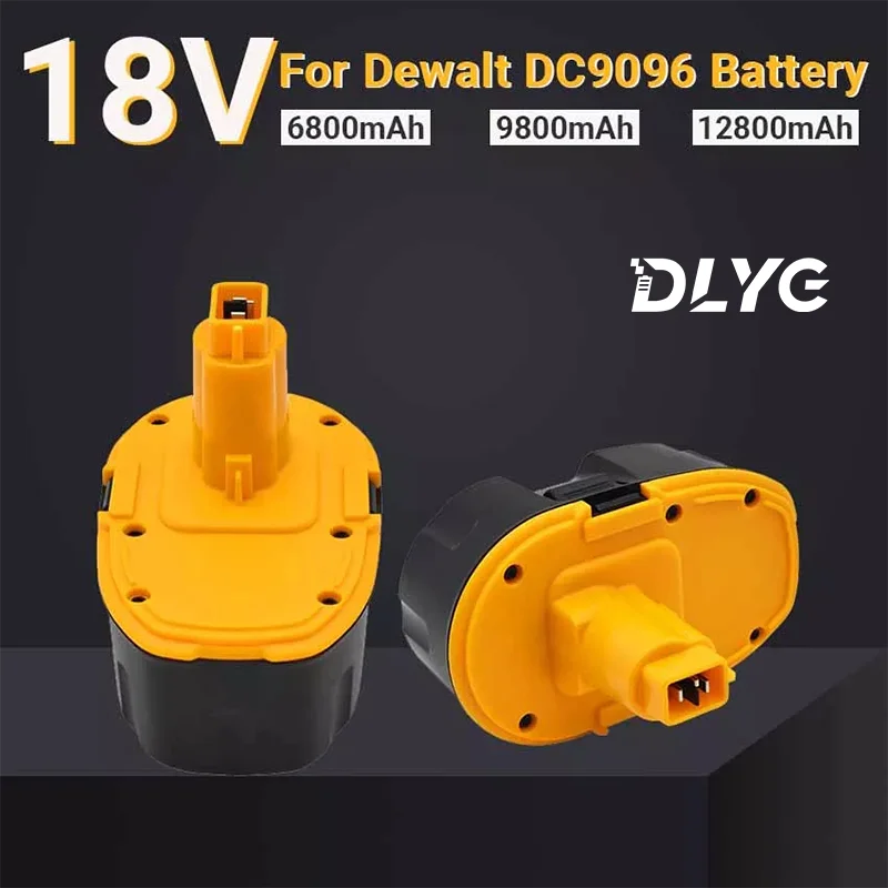 

18V 12.8Ah Ni-MH Replacement Battery for Dewalt DC9096 DE9039 DE9095 DW9098 DE9503 DW9096, Electric Drill Power Tool