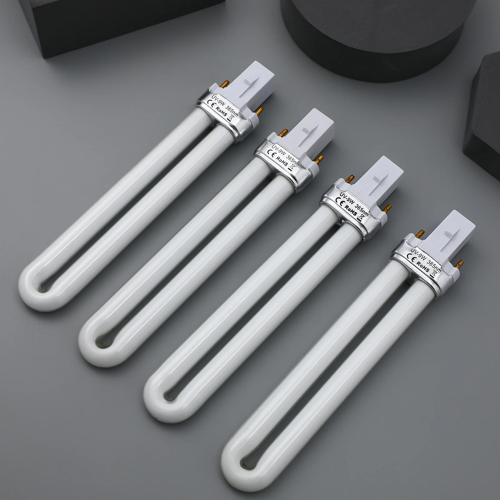 4 шт. 9 Вт U-образная 365 нм УФ-лампа для ногтей трубка лампы сушилка света маникюрные