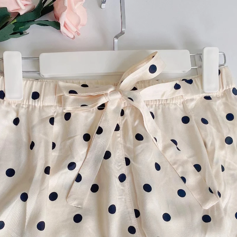 Summer Thin Cool Feeling Pajamas for Women Cotton Short-sleeved Shorts Sweet Style Sleepwear Suit Soft and Simple Loungewear