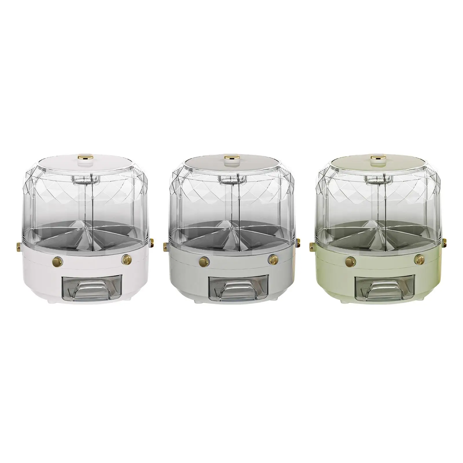 

360 Rotating Cereal Dispenser Container Top 6 Organization Display Food Storage Bin Food Rice Nuts Flour Snack