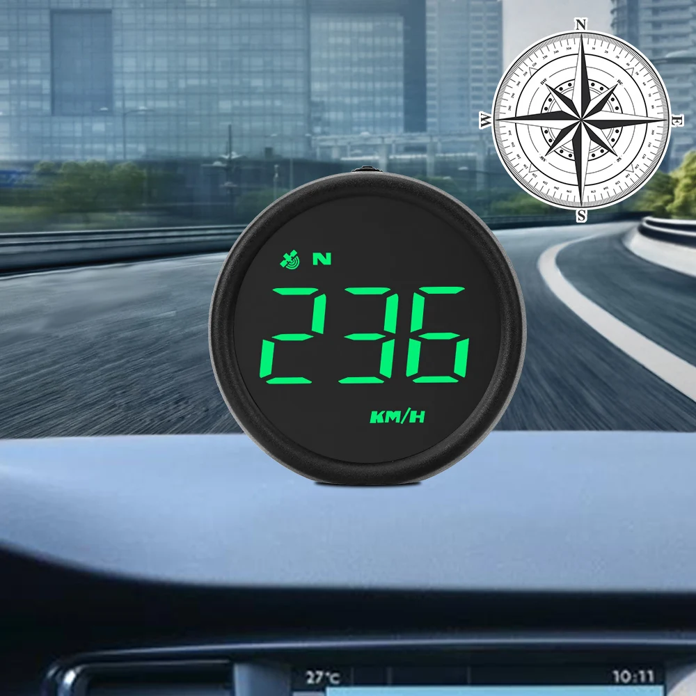 

MPH HUD Digital Gauges KM/h Outdoor off-road Guide Smart Gadgets GPS Car Head Up Display Overspeed Alarm Speedometer