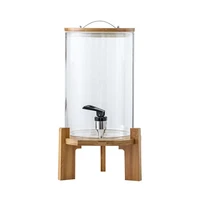 wide mouth glass storage wine jar with faucet