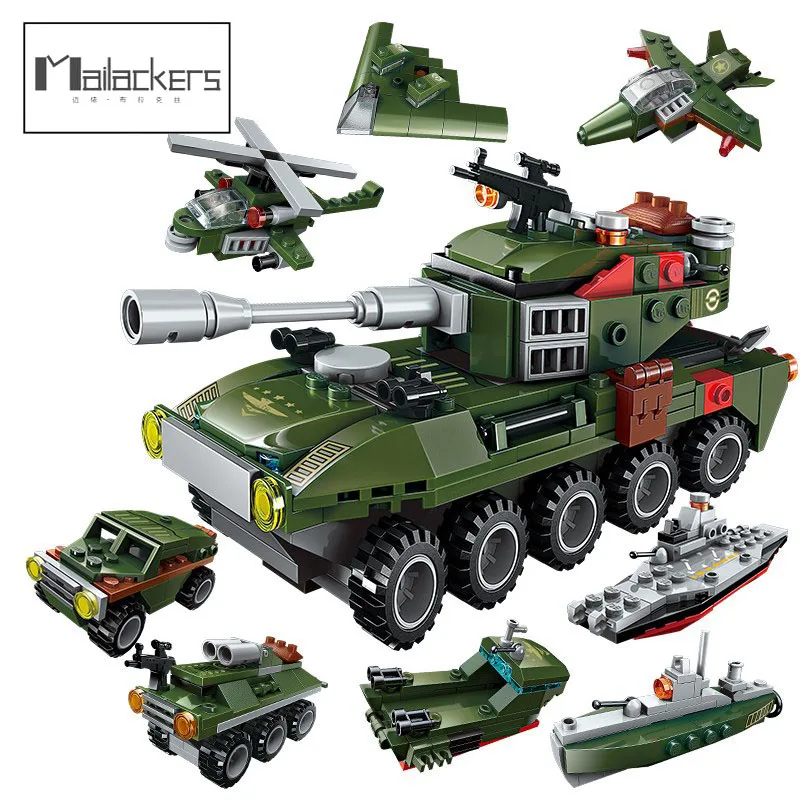

Mailackers 8 комбинация QM-09 модель бронированного автомобиля строительные блоки военное оружие технический Танк подарки Детские игрушки для мал...