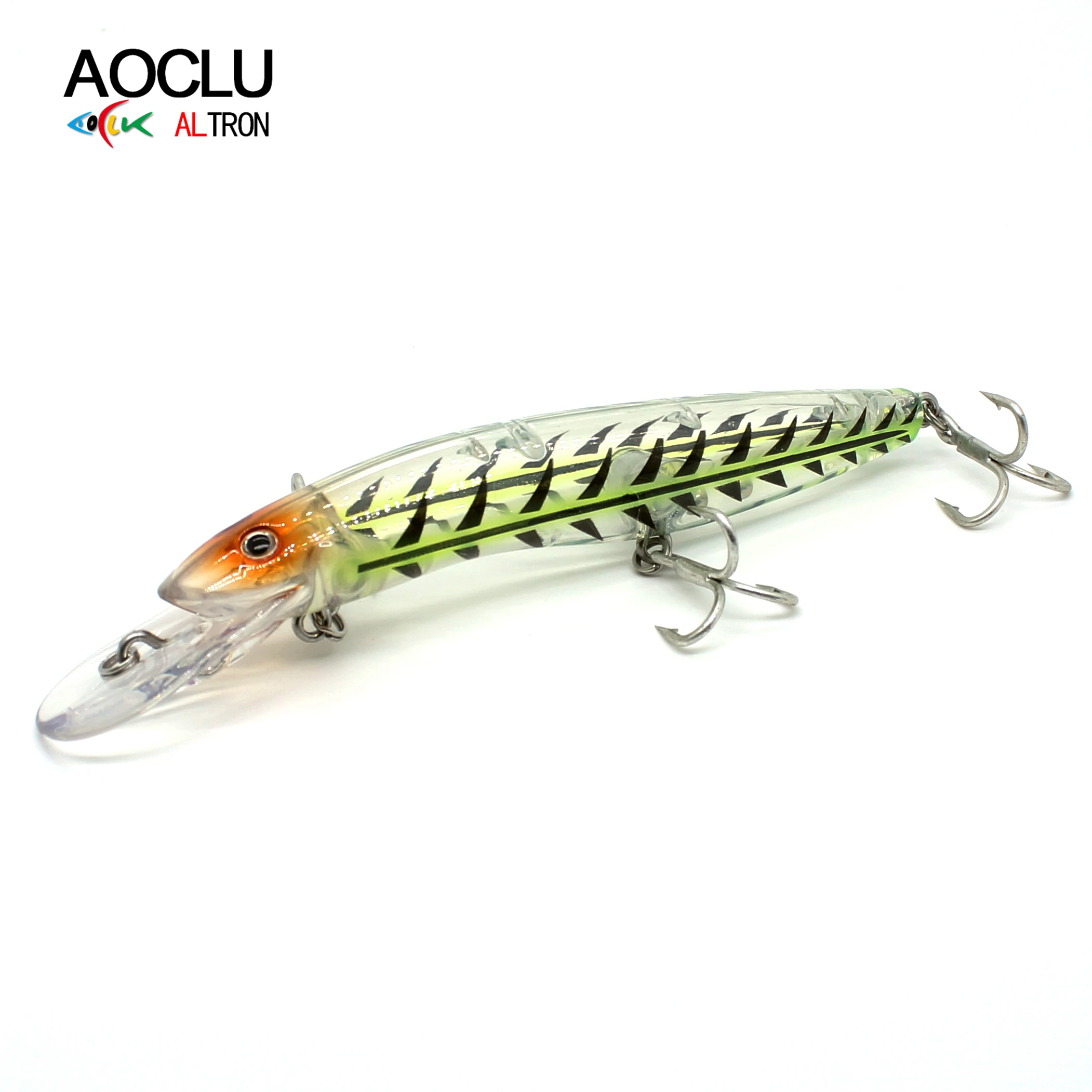 

AOCLU Floating Minnow 125mm 26g Hard Bait Jerkbait Rattle 1PC Wire For Deep Sea Boat Rock Lure 4X Treble Hooks Japan Quality