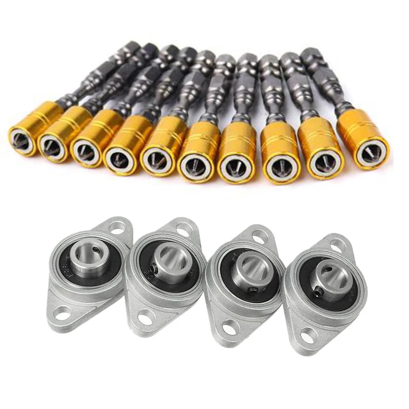 

10Pcs Strong Magnetic Screwdriver Bit Set 65Mm Phillips Electronic Screwdriver Bits & 4Pcs Kfl08 Pillow Block Bearing 8Mm Bore D