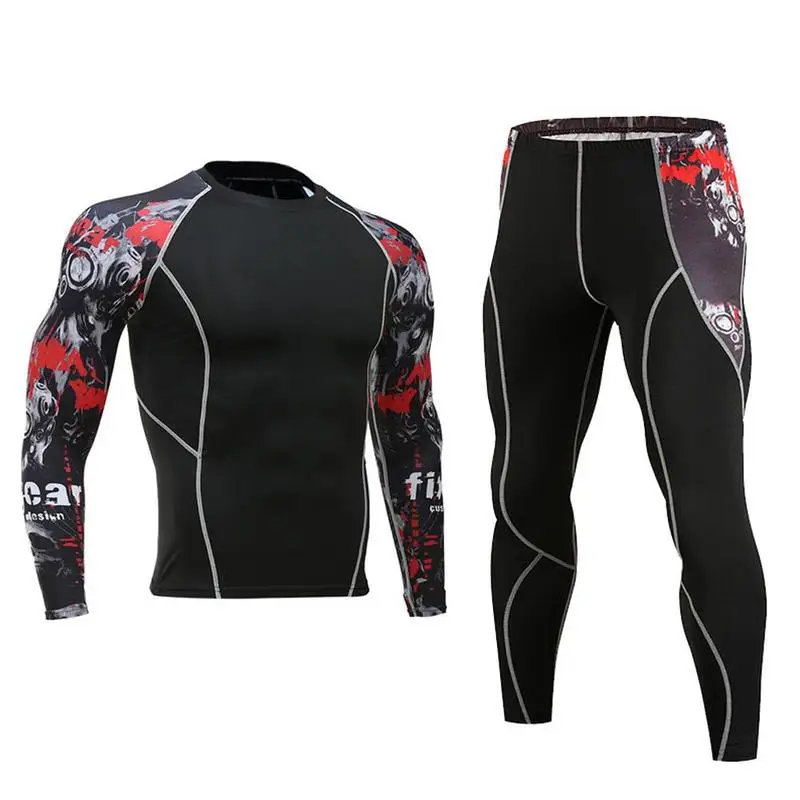 

Men's Compression Sportswear Suits Quick-drying Tights Breathable Training Clothes Jogging Sports Set Running For Men