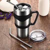 30oz 304 stainless steel thermal mug vacuum cup handle lid insulated coffee tea water bottle tumbler drinkware