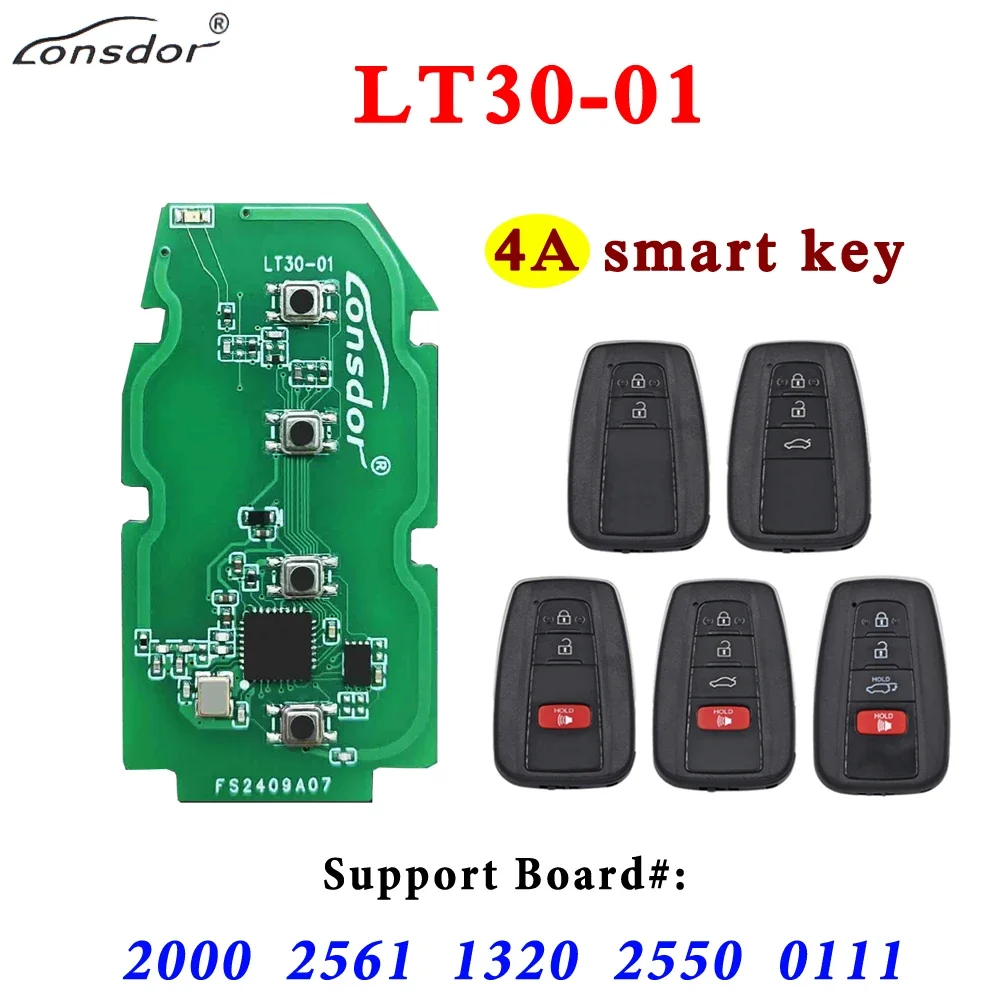 Lonsdor LT30-01 Универсальный 4A Smart Key PCB для Toyota Corolla Levin Allion Camry работает с серией K518 Pro KH100