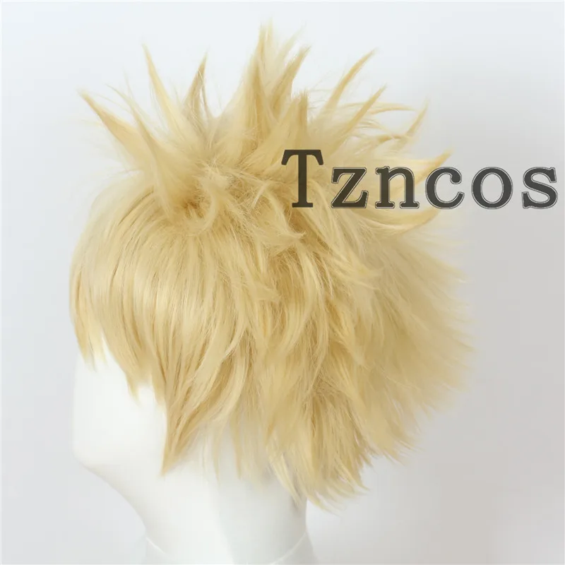 Tzncos аниме My Hero Academia косплей парик короткие светло-русые термостойкие