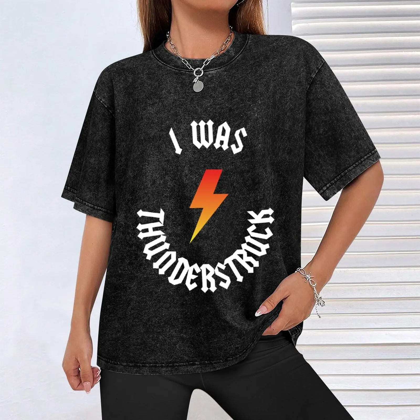 Фото Футболка ACDC Thunderstruck, быстросохнущая дешевая винтажная футболка с рисунком для мужчин №4