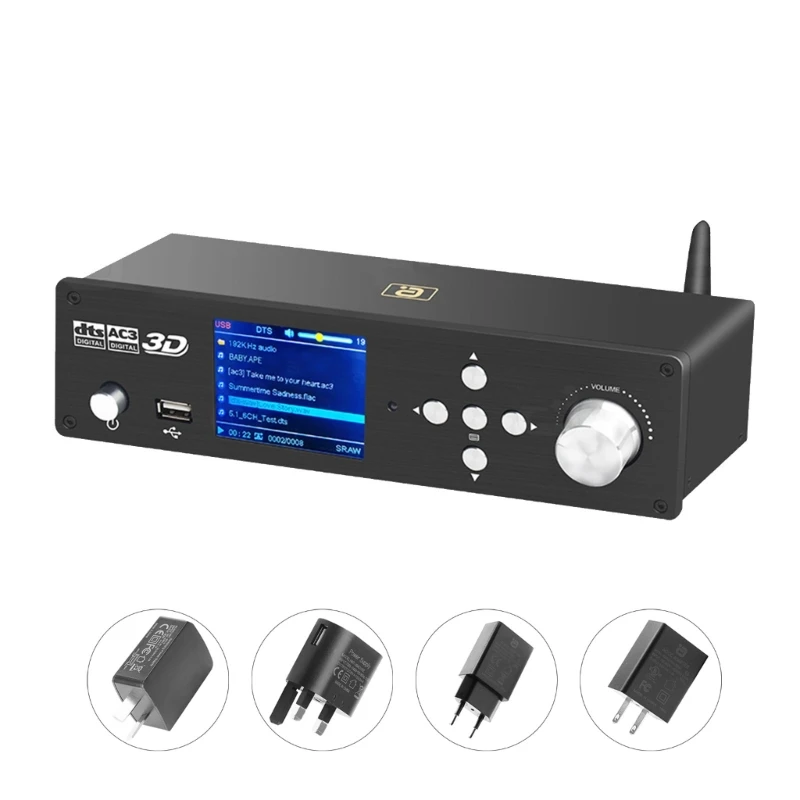 

DTSHD 5.1CH DSD-Bluetooth-compatible Receiver Adapter OTG Optical Fiber for Hard Disk Digital Player