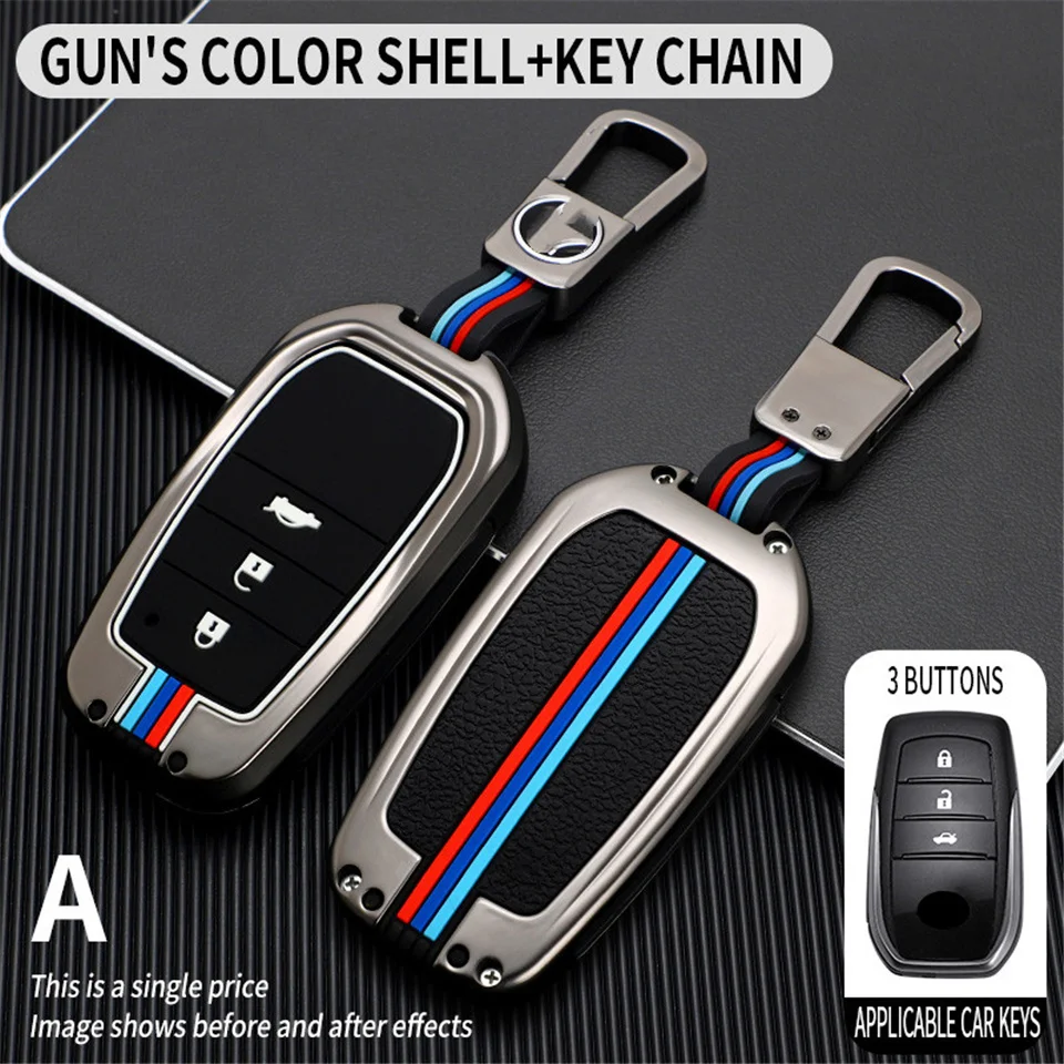 

Чехол для автомобильного ключа для Toyota Chr Rav4 Auris Avensis Prius Aygo Camry Corolla Land Cruiser 200 Prado Crown