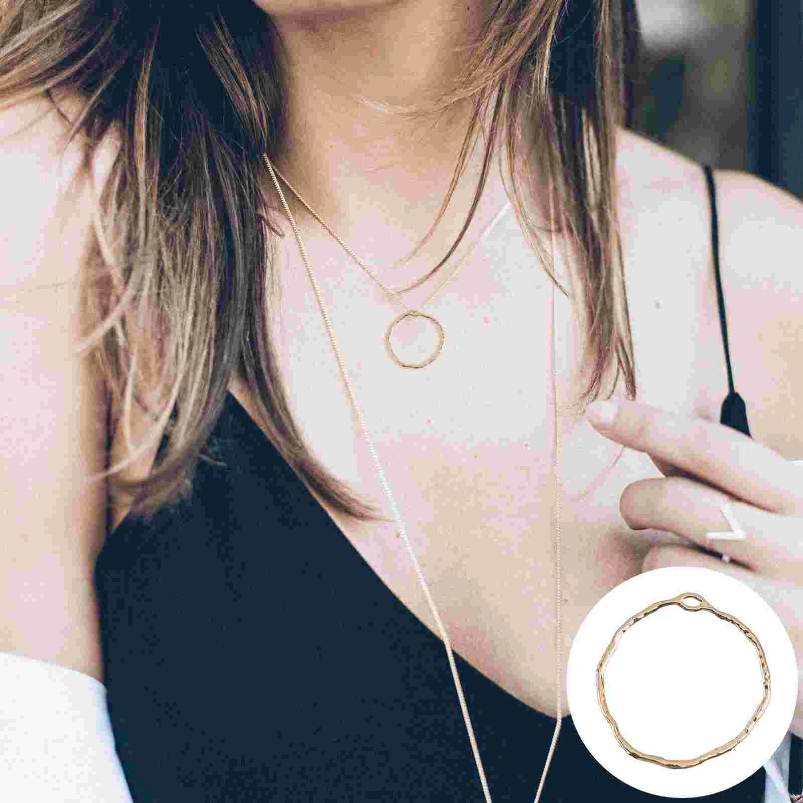 

20 Pcs Circle Frame Resin Bezel Metal Backsplash Jewelry Making Findings Metallic Ornaments Open Back Bezel Hemming DIY Material