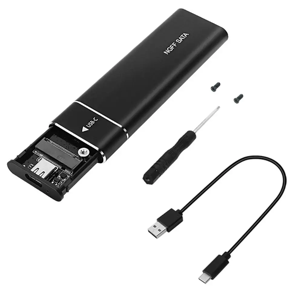 Фото NVME M.2 Твердотельный накопитель Внешний корпус 2230/2242/2260/2280 M.2 к USB C 10 Гбит/с SSD Алюминиевый корпус типа C для ключа M и B&M №5