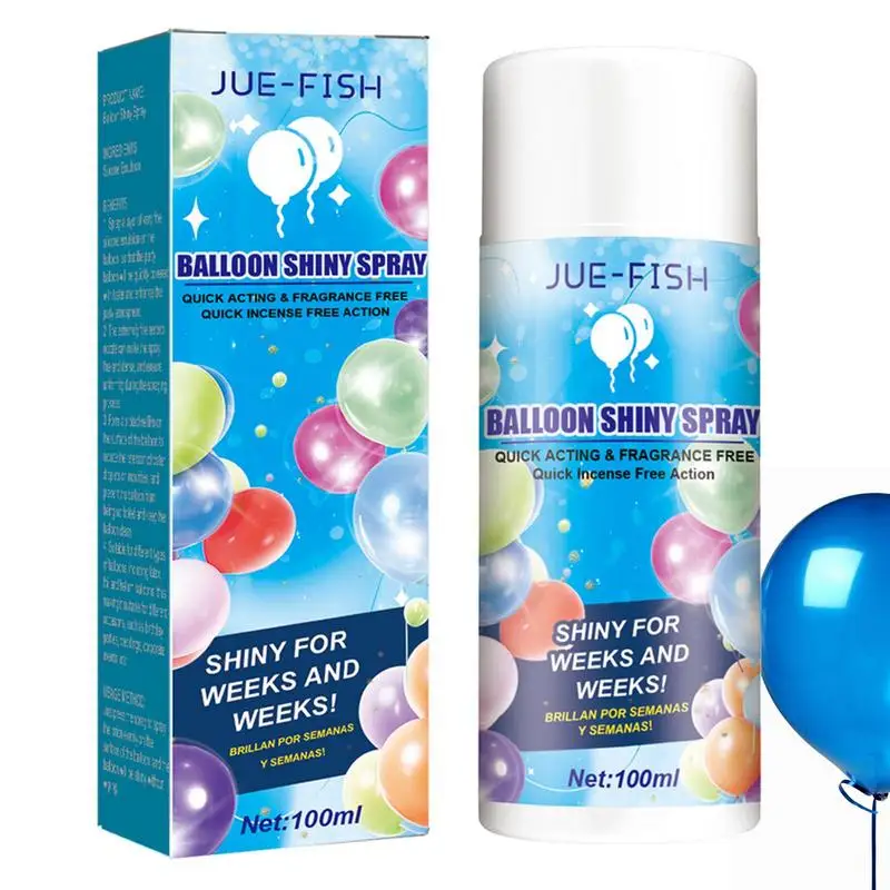 

Balloon Spray Shine Spray for Balloons 100ml Shiny Glow Balloons Spray No Drips Balloon Brightener Spray Precise supplies