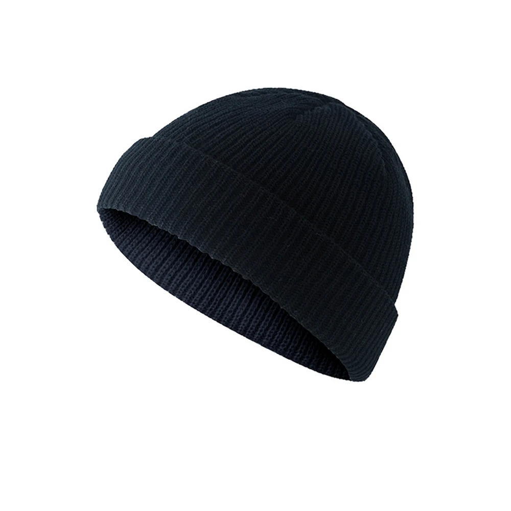 

Korean Cap Winter Vintage Round Top Warm Keeping Short Wool Wrapped Head Guapi Soft Knitted Hat For Men Women