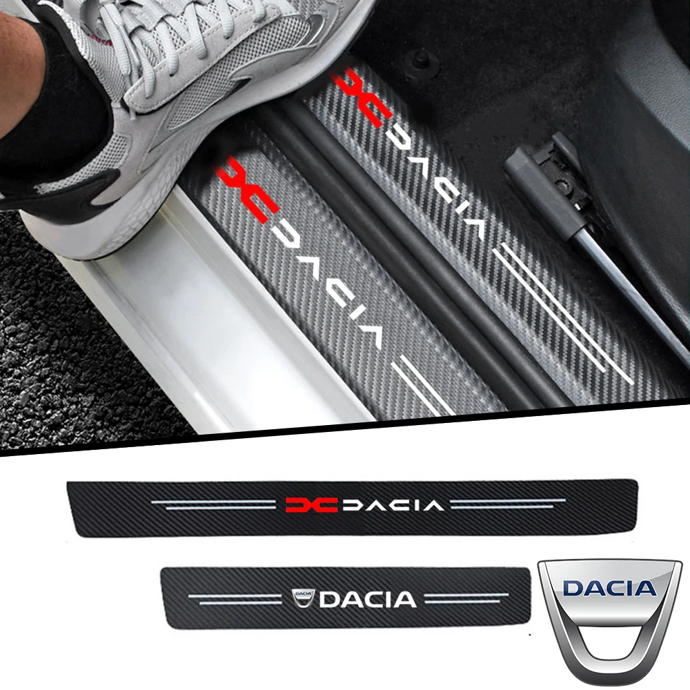 

Автомобильные аксессуары, наклейки на порог из углеродного волокна для dacia duster spring logan sandero jogger beargy bigster dokker, наклейка