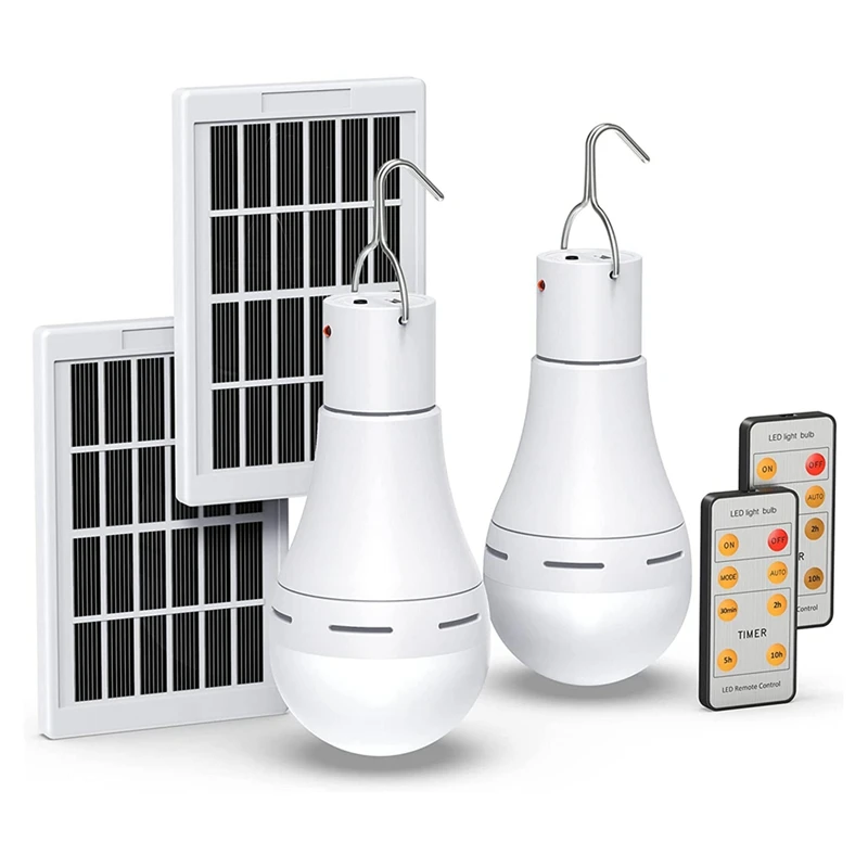 

1Set 300LM With Remote USB LED Camping Light Bulbs With Solar Panel Solar Powered Tent Led Bulb