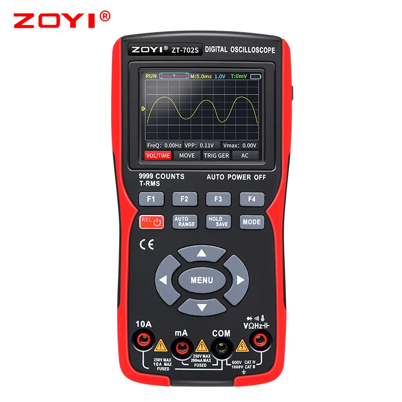 

ZOYI ZT702S Digital Multimeter Auto True RMS Tranistor Probe Multimetro Meter 48M/S 10MHZ PC Waveform Data Storage Oscilloscope