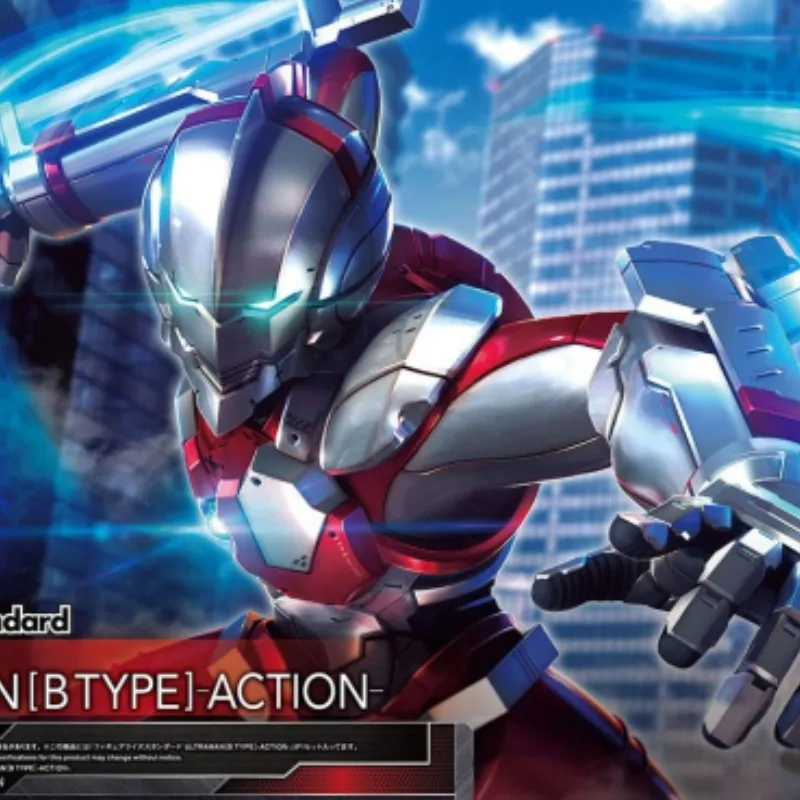 

Anime Action Figure Bandai Original Ultraman Btype Action Rise Assembled Model Kit Robot Collecting Hobby Toy Gift For Kids
