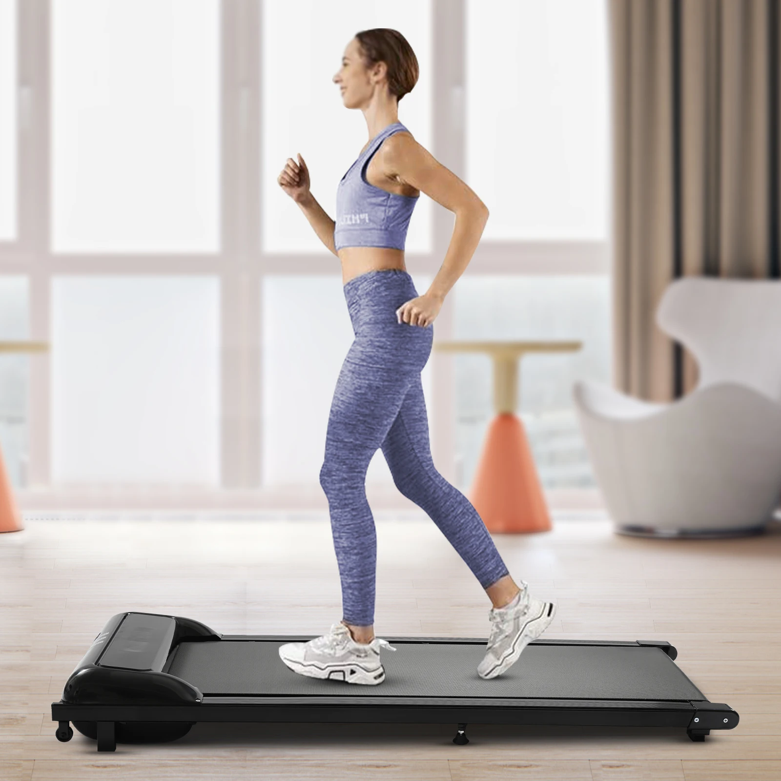 

2in1 Walking Pad Under Desk Folding Treadmill with 2.5HP for Home Office