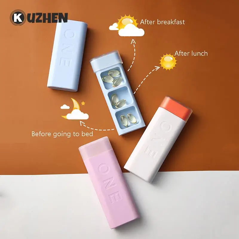 

Portable 3 Grids Pill Case Tablet Dispenser Box Medicine Container Organizer Drug Dispenser Medicine Holder Tablet Storage