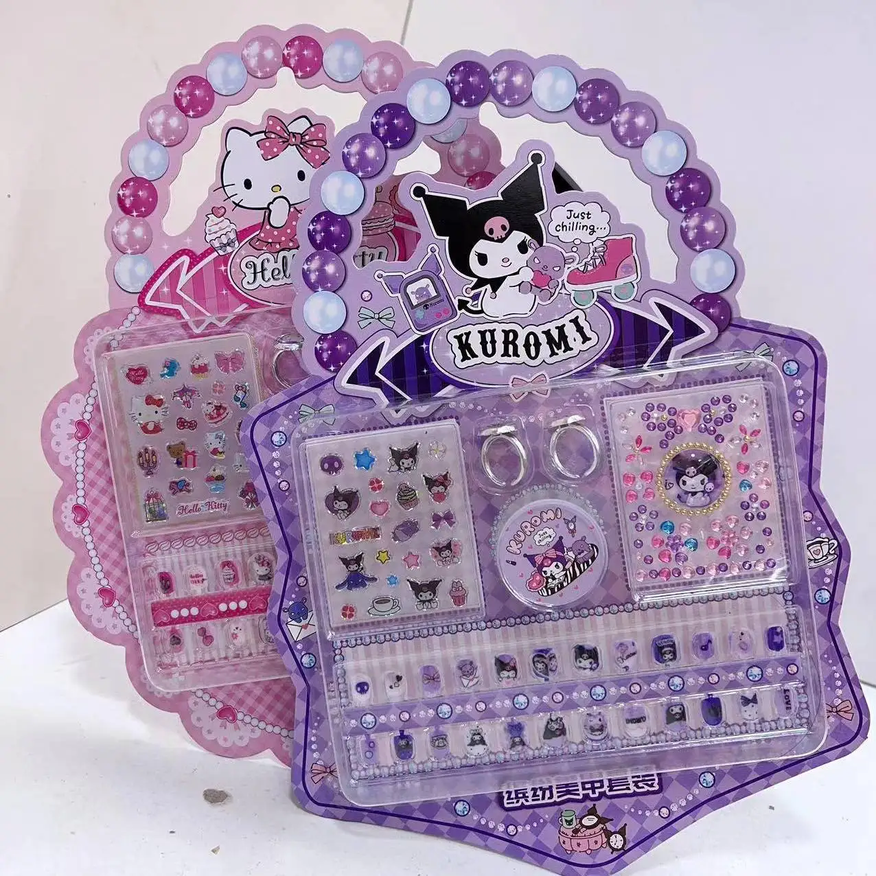 Новые детские наклейки для ногтей Sanrio Hello Kitty Kuromi diy милые игрушки подарки