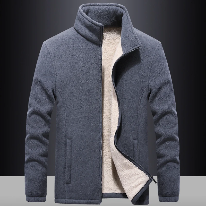

Men's windbreaker Thick Fleece Jackets outwear Sportswear 7XL 8XL 9XL Wool Liner Hoody Warm Hoodies Thermal Coat Sweatshirts Men