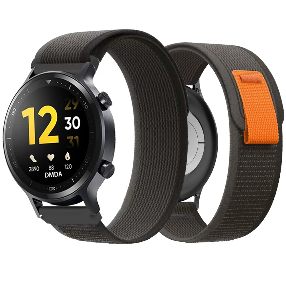 

Ремешок Trail loop для Realme Watch S Pro 20 22 мм, нейлоновый спортивный браслет для смарт-часов Realme Watch 2 / 3 Pro, для мужчин и женщин