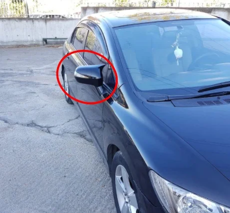 Чехол для зеркала заднего вида из АБС-пластика с крыльями летучая мышь черный