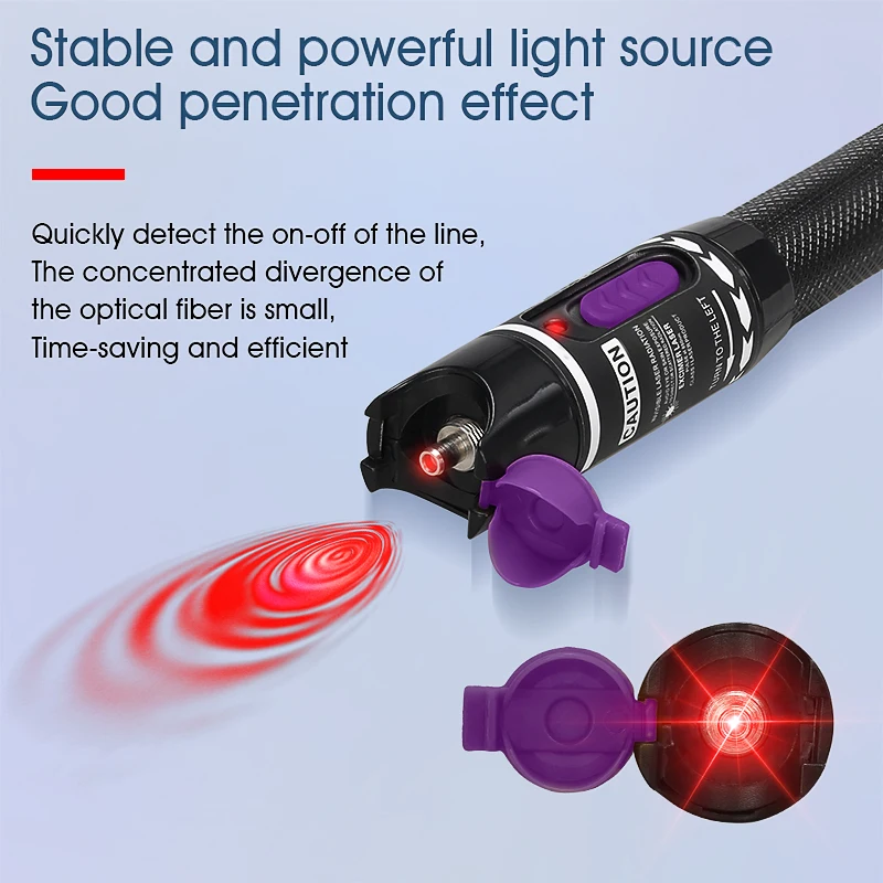 50MW FTTH Fiber Optic Tester Pen Type Red Laser optical fiberLight Visual Fault Locator Optical Cable Tester