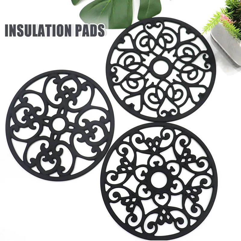 

Круглый полый силиконовый изоляционный коврик, многофункциональный термостойкий Коврик для кастрюль, подставки для дома, кухни, ресторана,...