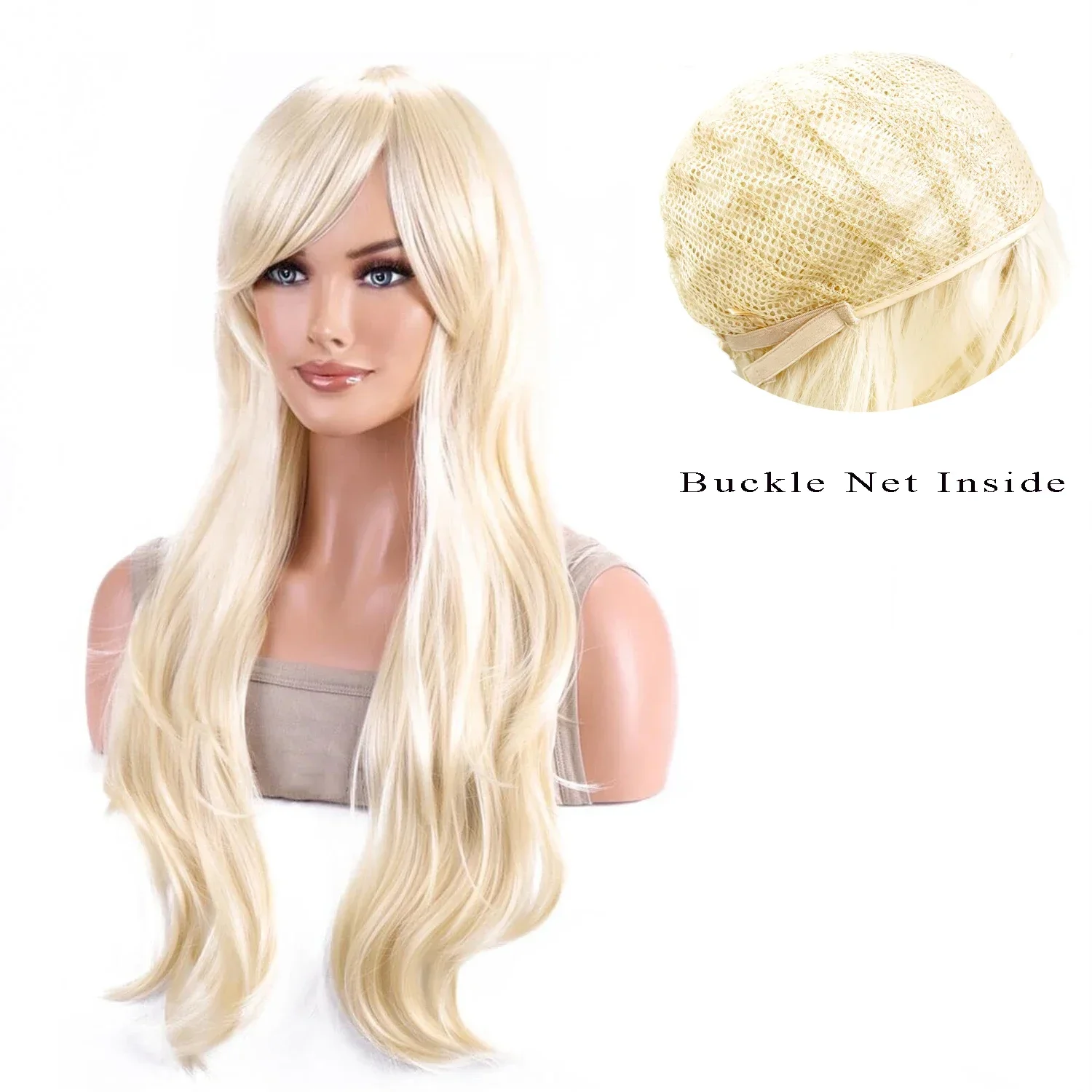 Gres Blodne Barbie Аниме Косплей Парик Длинные Красочные Волнистые Синтетические Волосы